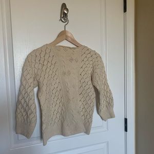 Girls cream colored sweater